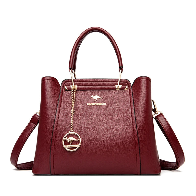 Luxury Soft Leather Shoulder Handbags