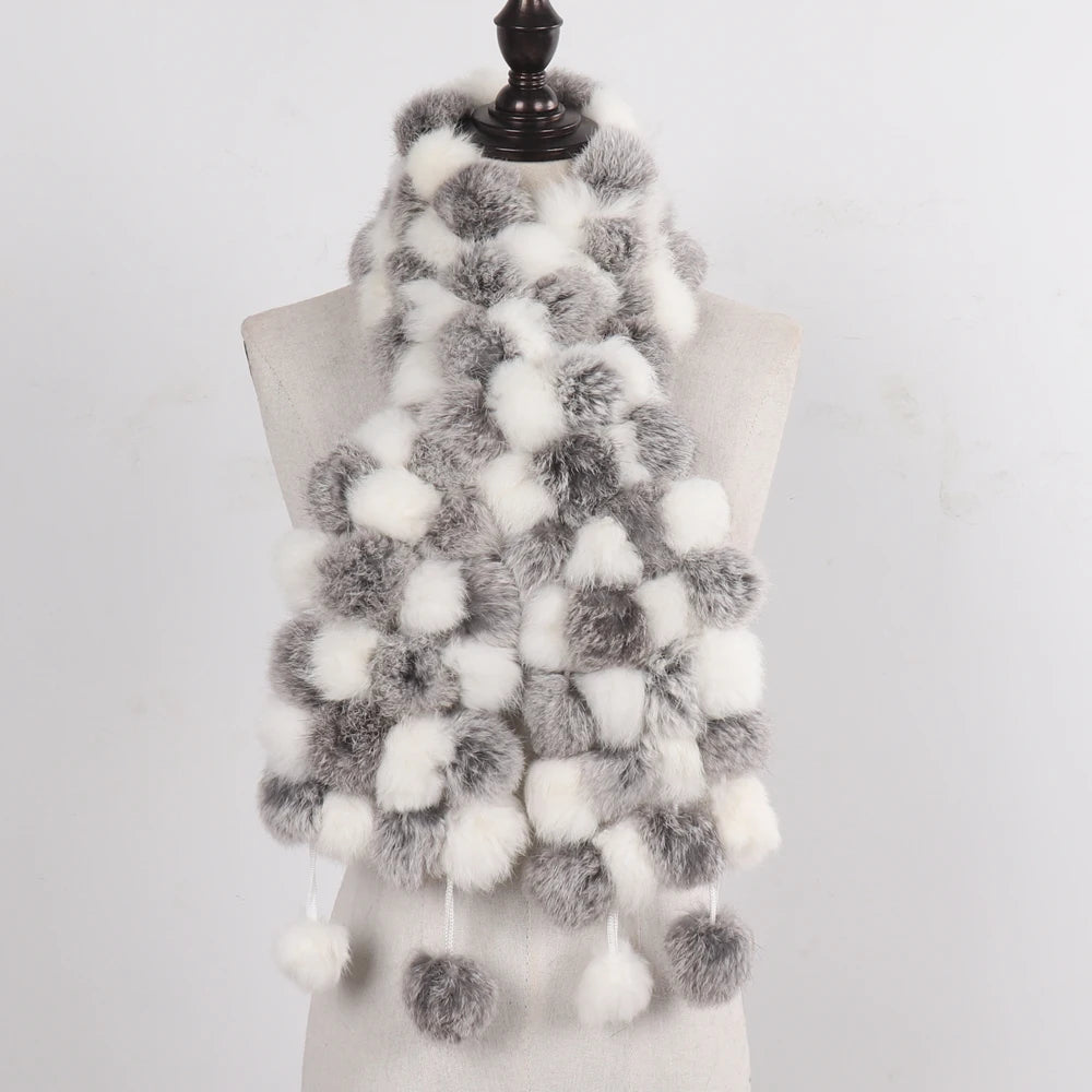 Winter Warm Rabbit Fur Scarves