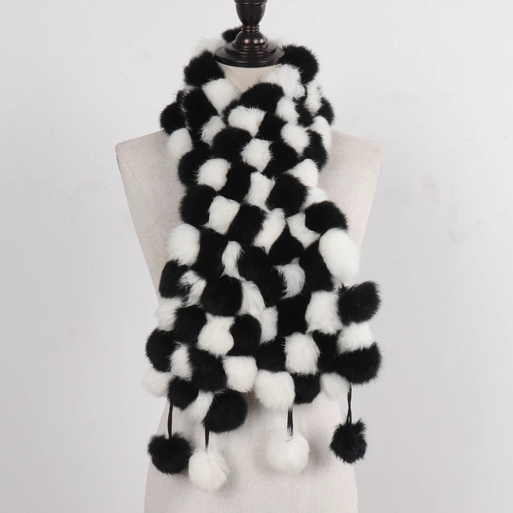 Winter Warm Rabbit Fur Scarves