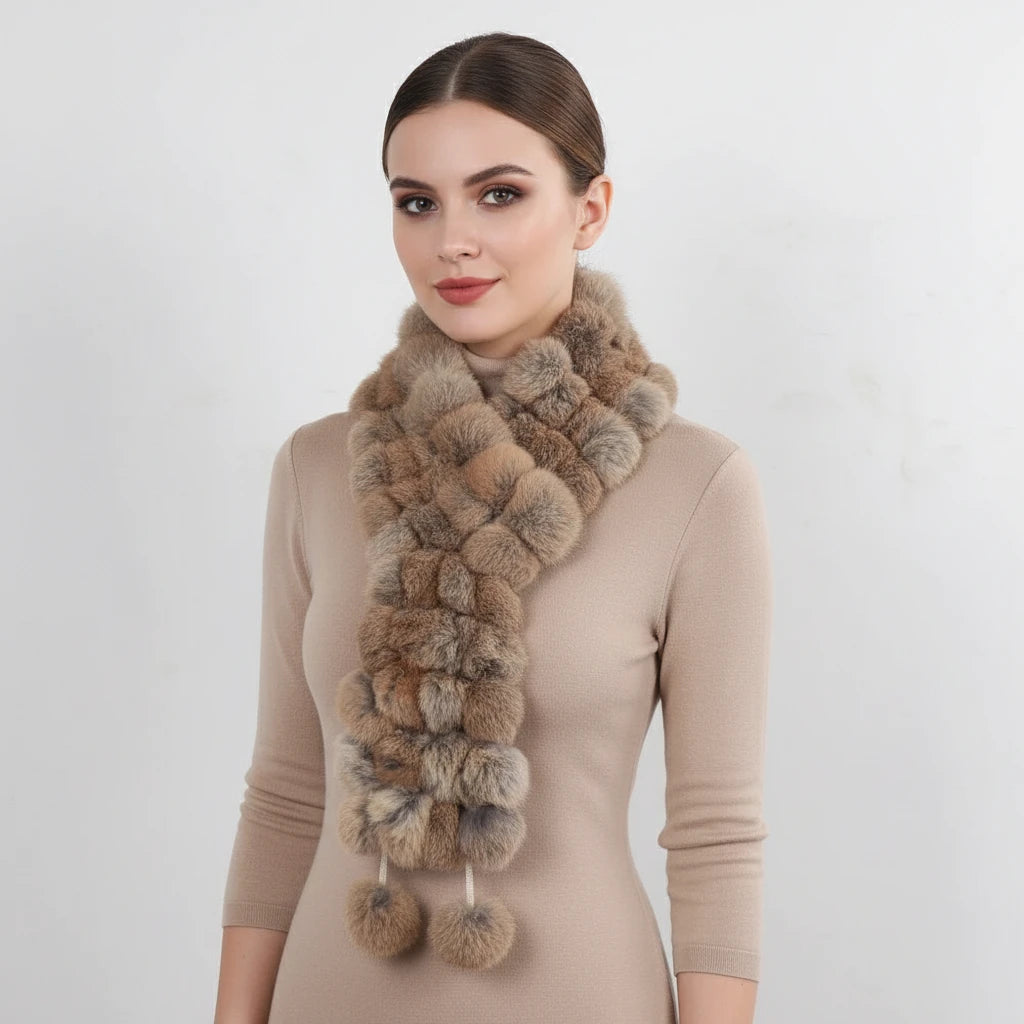 Winter Warm Rabbit Fur Scarves