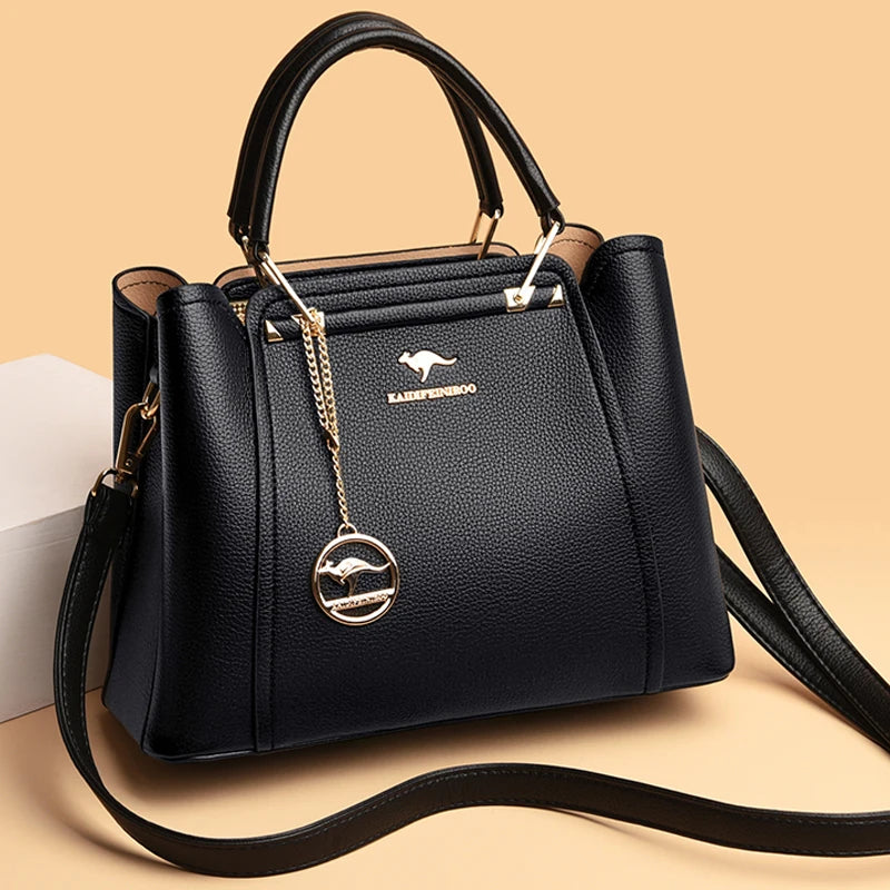 Luxury Soft Leather Shoulder Handbags