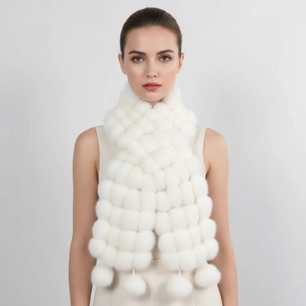 Winter Warm Rabbit Fur Scarves