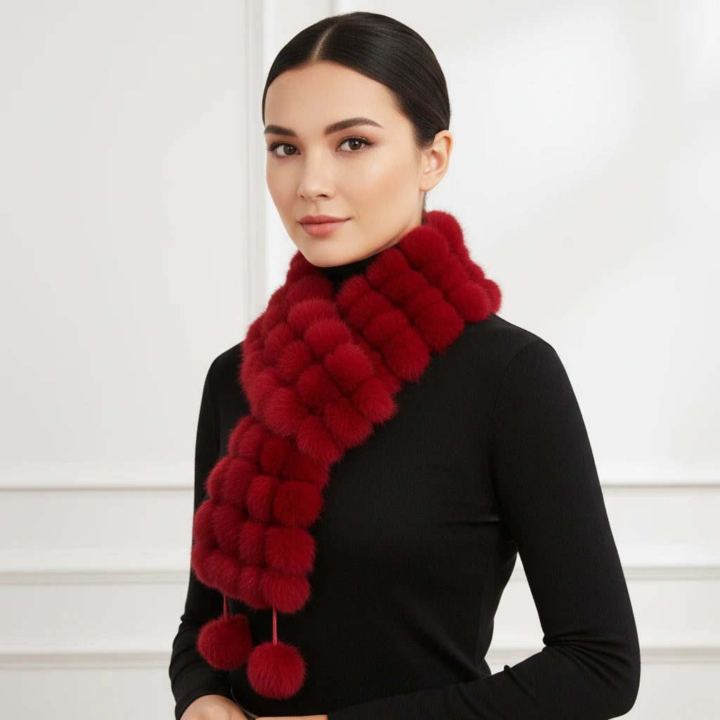 Winter Warm Rabbit Fur Scarves