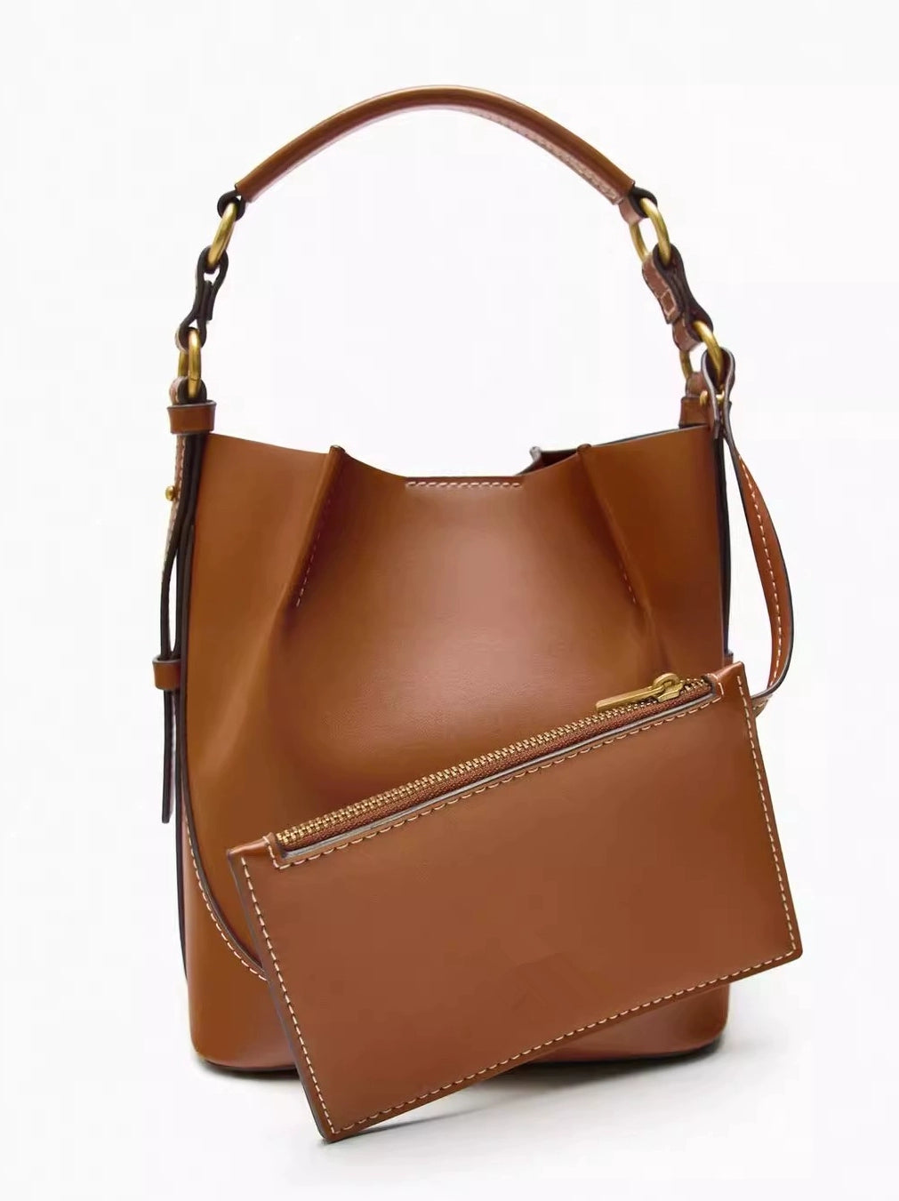 Women's Bag Ruched Satchel Bucket Bag