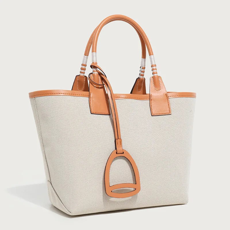 Chic Designer Leather Tote Bag.