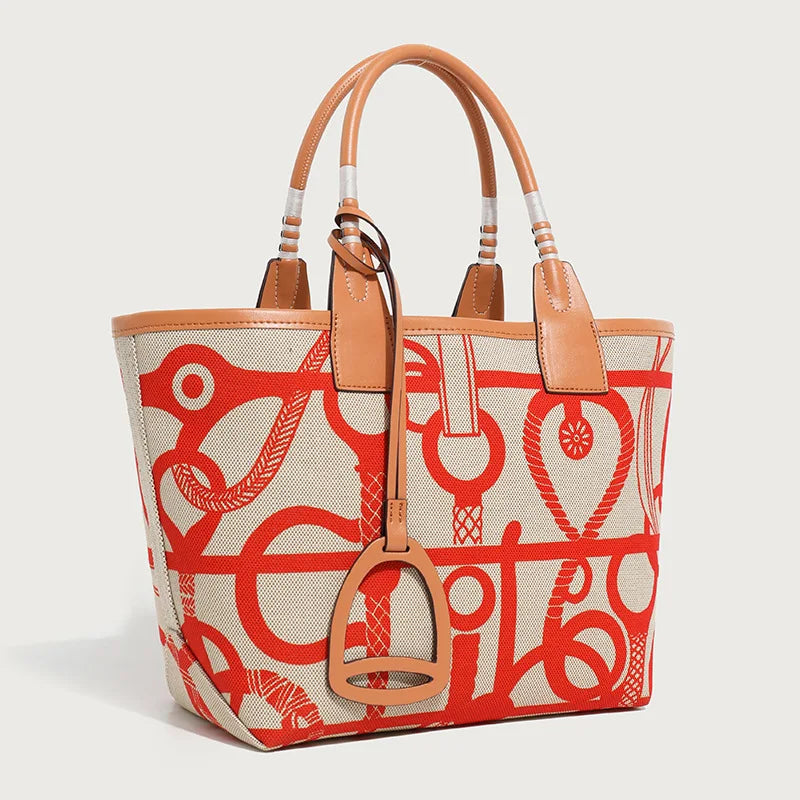 Chic Designer Leather Tote Bag.
