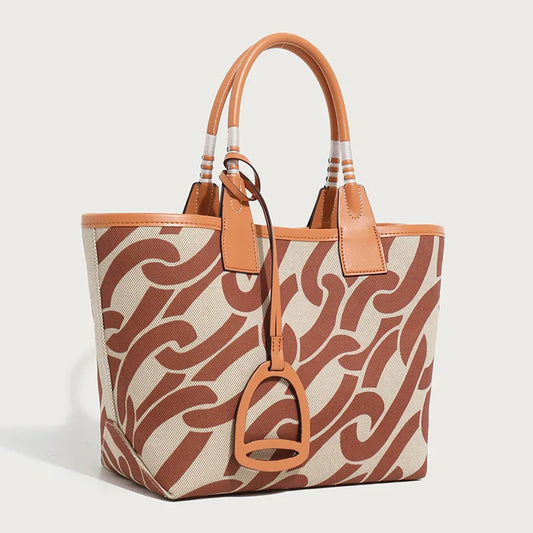 Chic Designer Leather Tote Bag.