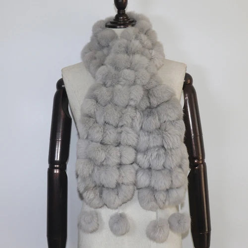 Winter Warm Rabbit Fur Scarves