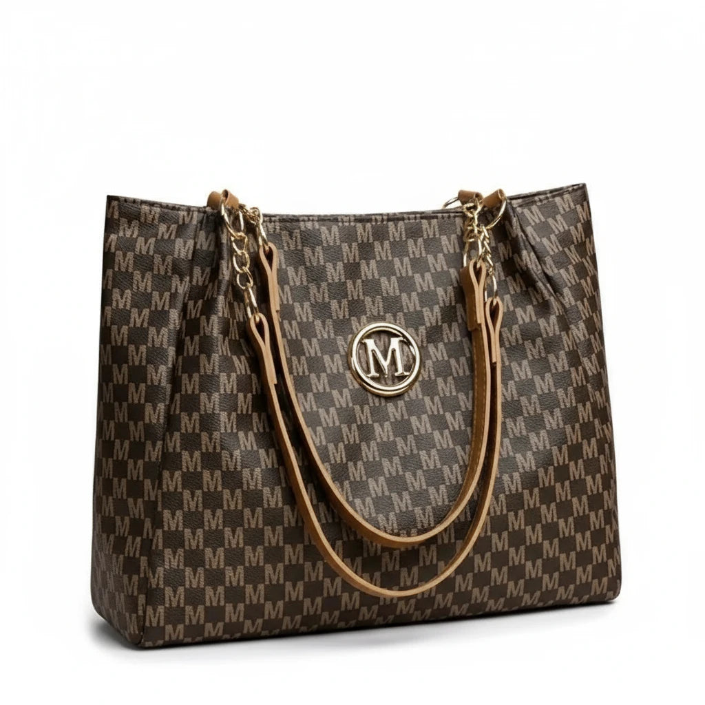 Vintage Geometric Tote Shoulder Bag