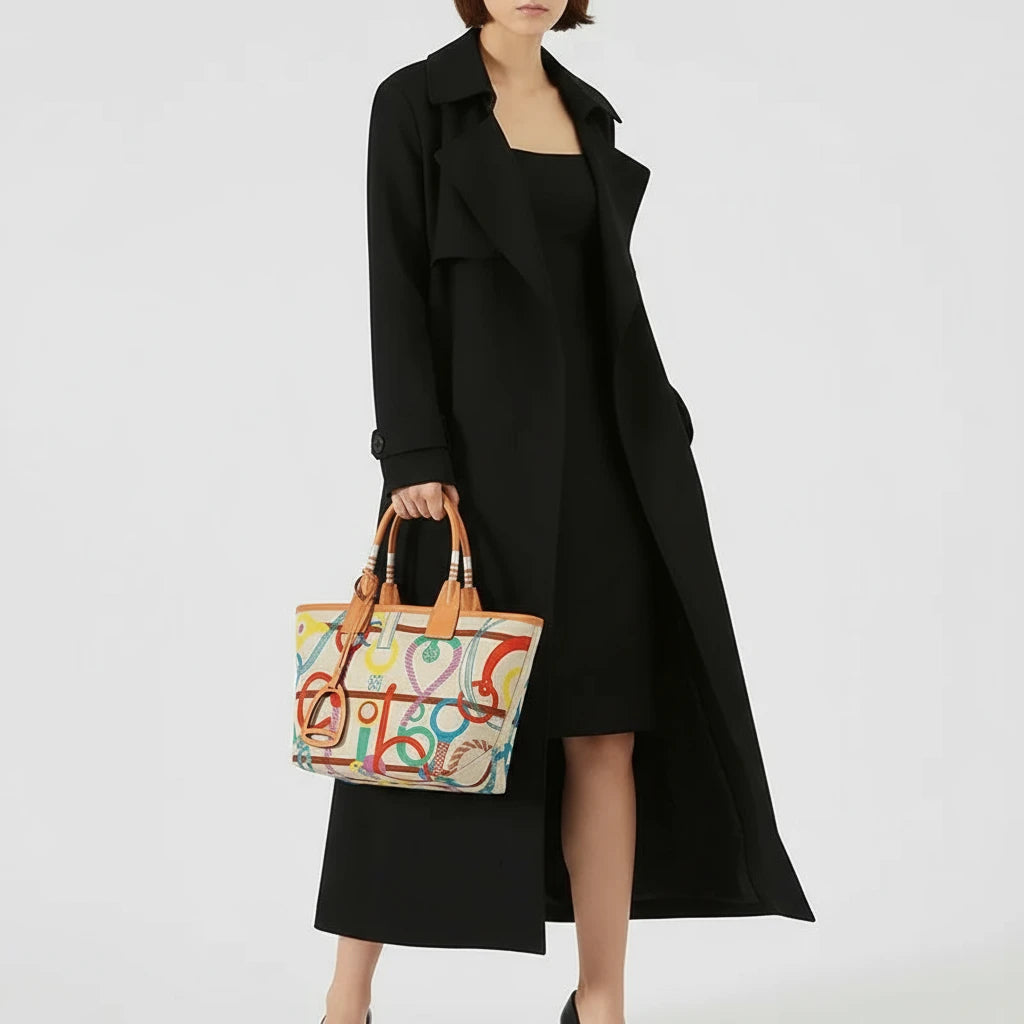 Chic Designer Leather Tote Bag.