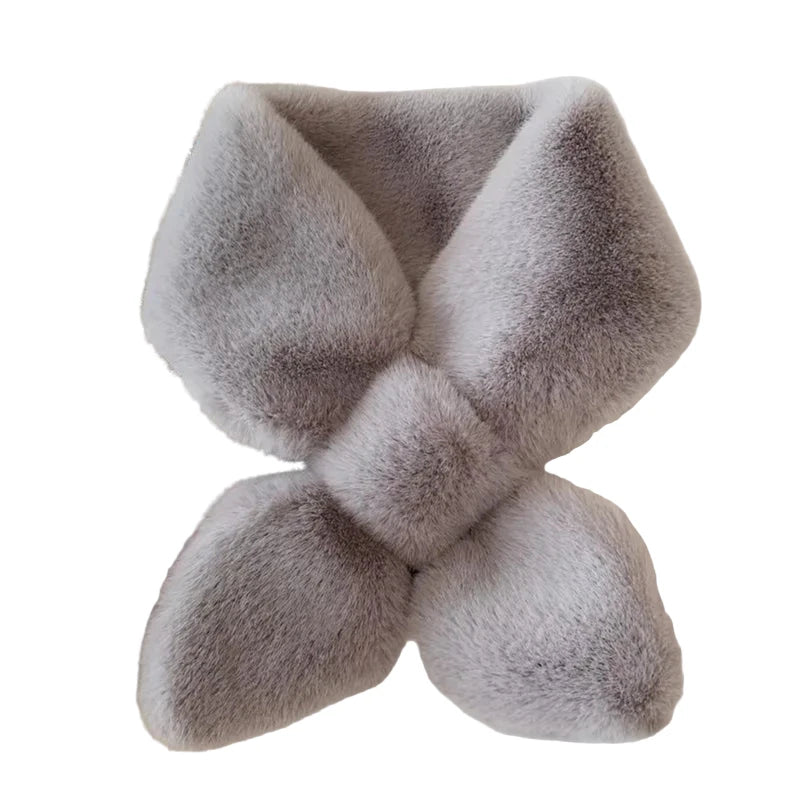Women Rabbit Fur Collar Scarf