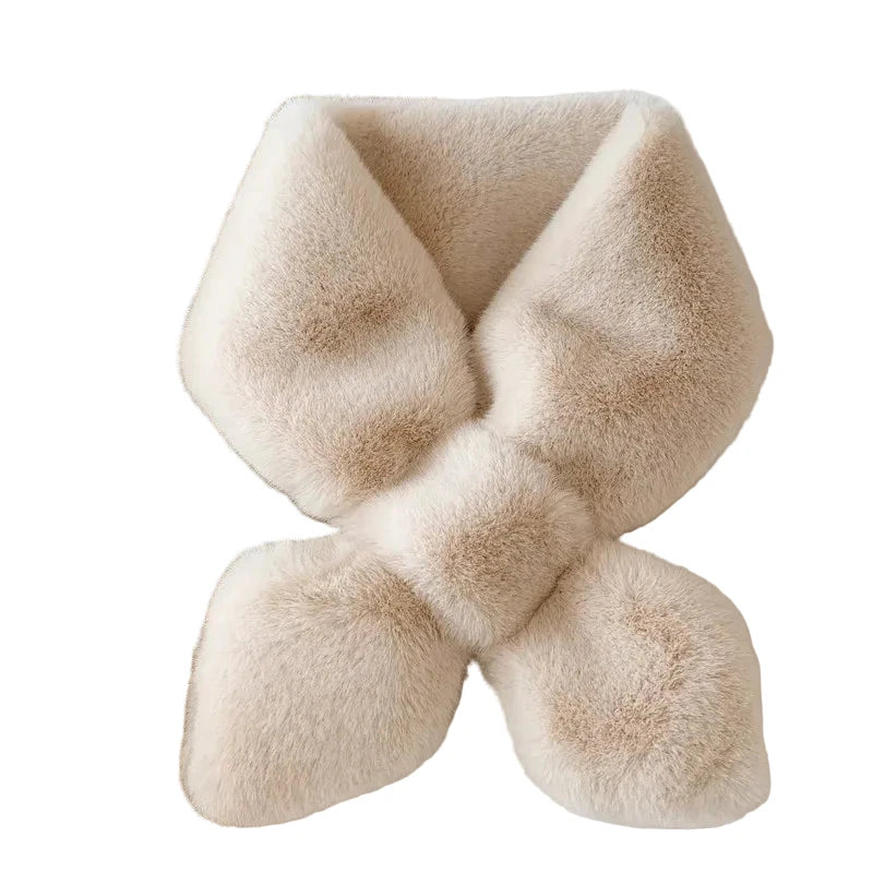 Women Rabbit Fur Collar Scarf