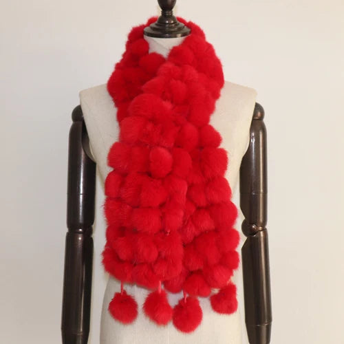 Winter Warm Rabbit Fur Scarves