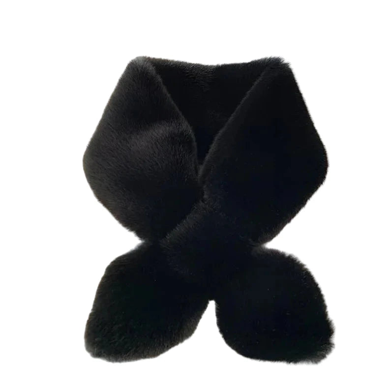Women Rabbit Fur Collar Scarf