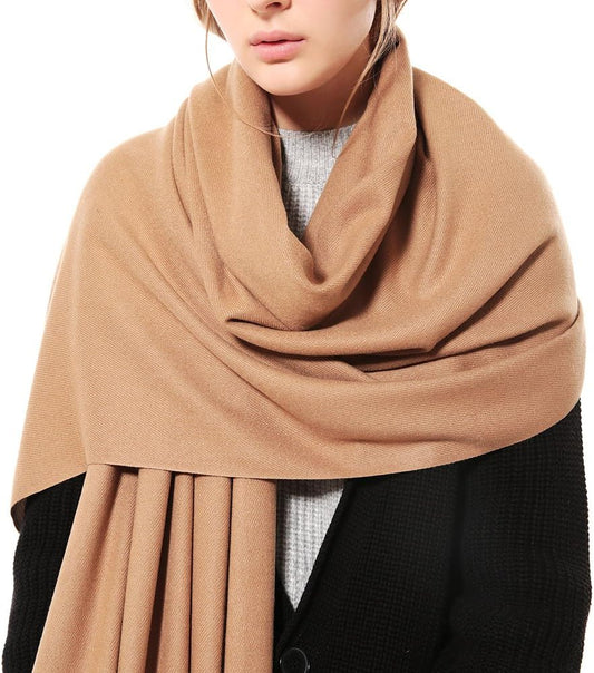 Womens Thick Soft Pashmina Shawl Wrap Scarf Warm Solid Color