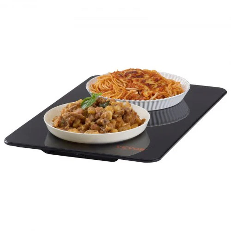 VEVOR Electric Warming Tray, 16.5 X 11 Portable Tempered Glass Heating Tray with Temperature Control (65-90¡Æ), Perfect for Dinner, Catering.