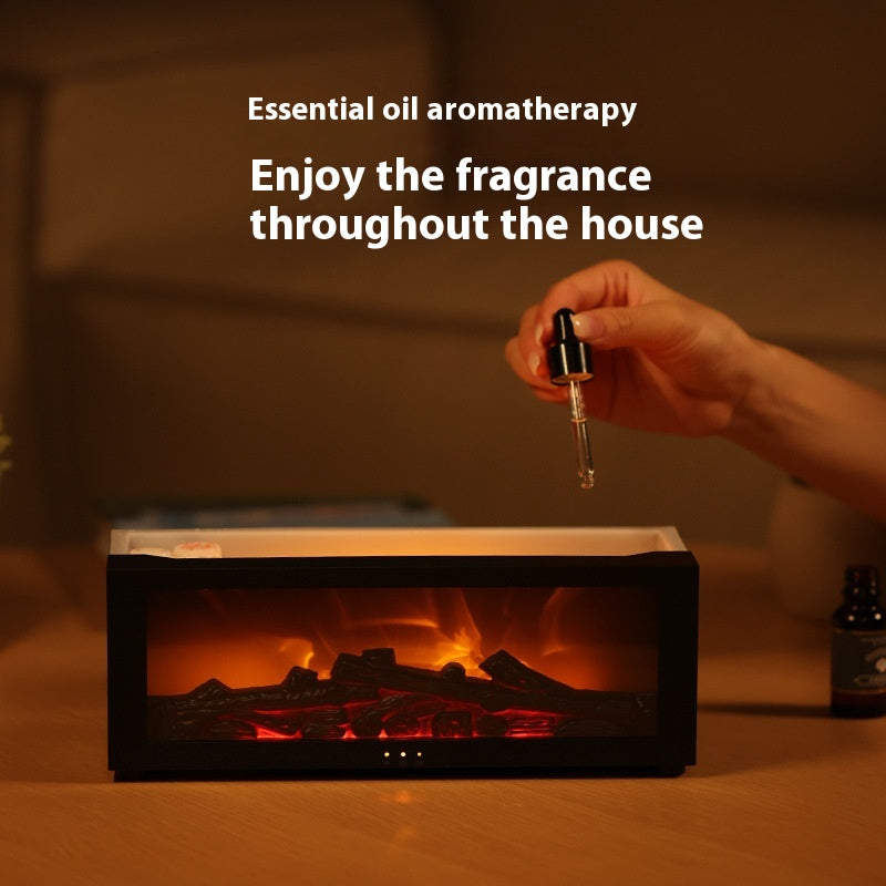New Flame Aromatherapy Machine Colorful Essential Oil Diffuser Flame Humidifier 3D Flame Fireplace Machine