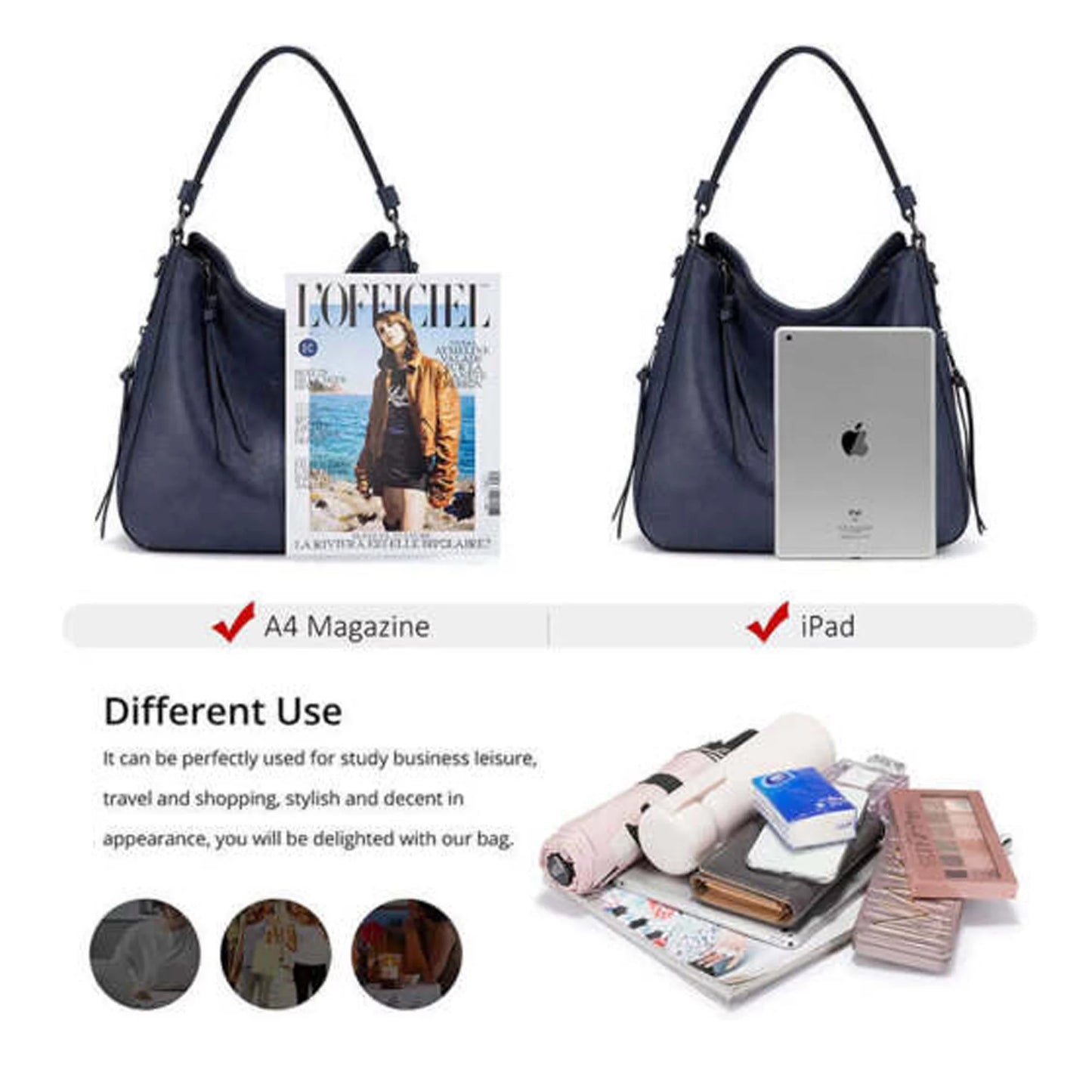 Large Designer Ladies Hobo Bag