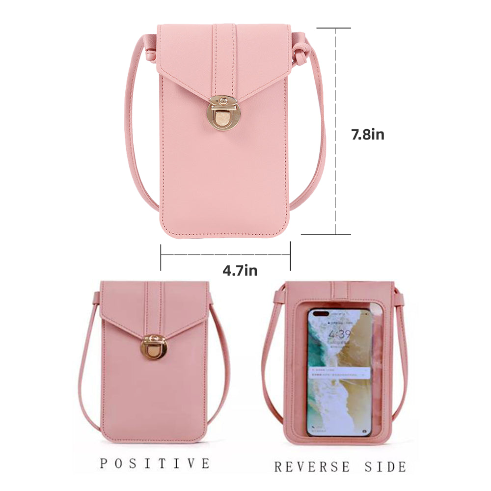Women Leather Wallet Touch Screen Cell Phone Purse Crossbody Shoulder Strap Bag