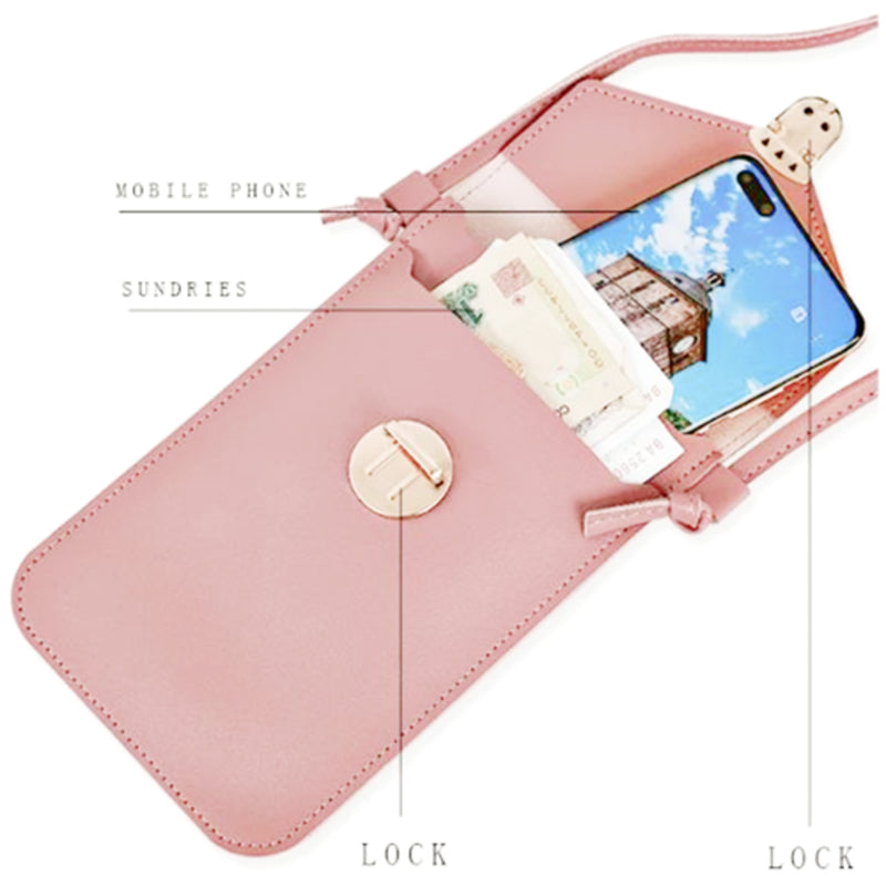 Women Leather Wallet Touch Screen Cell Phone Purse Crossbody Shoulder Strap Bag