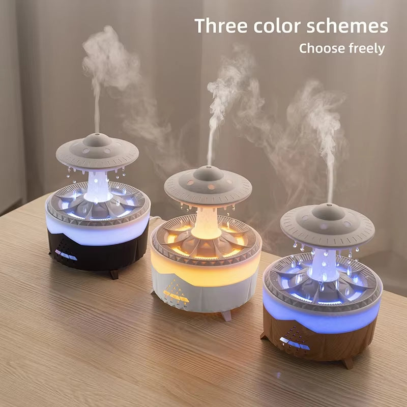 Diffuser Mushroom Air Humidifier with Rain Lamp & remote.