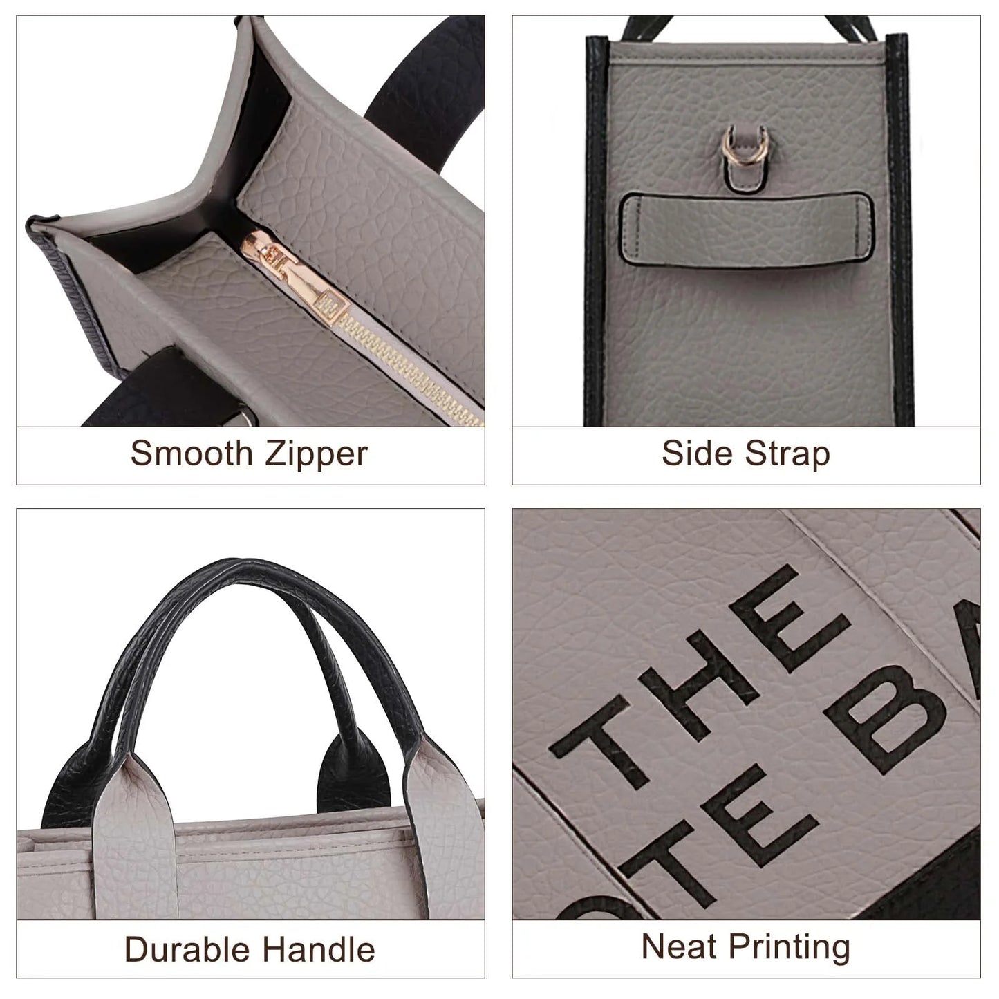 Medium Tote Leather Leisure Bags with Zipper