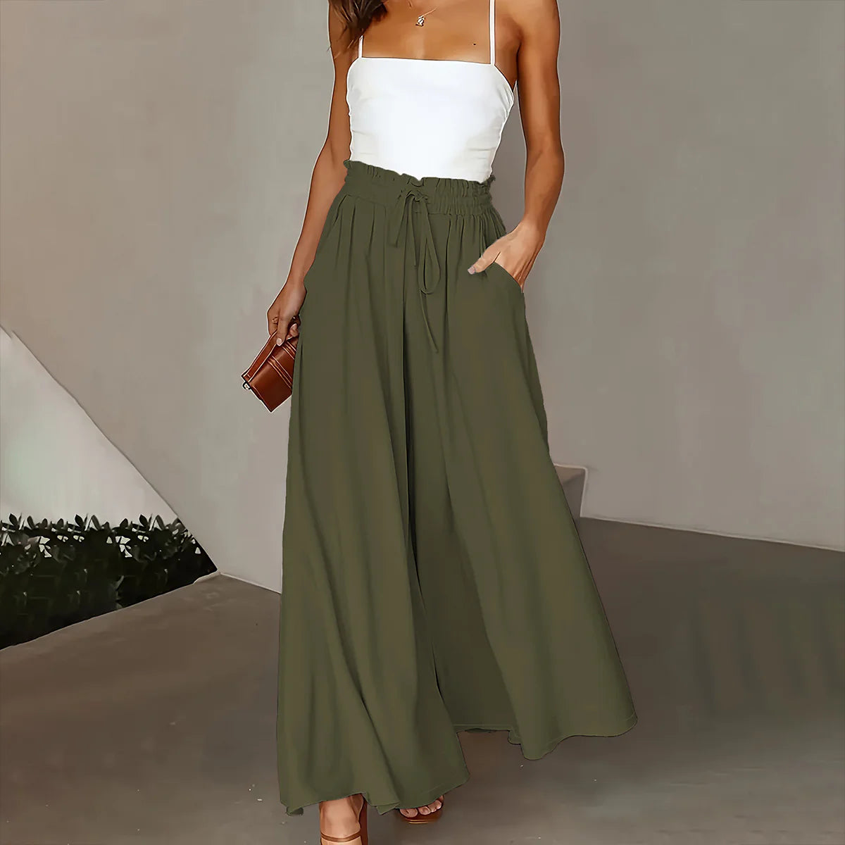 Plus Size Women Stylish Comfortable Wide Leg Pants