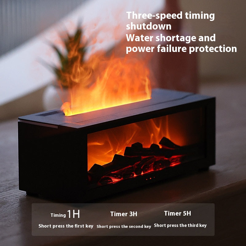 New Flame Aromatherapy Machine Colorful Essential Oil Diffuser Flame Humidifier 3D Flame Fireplace Machine