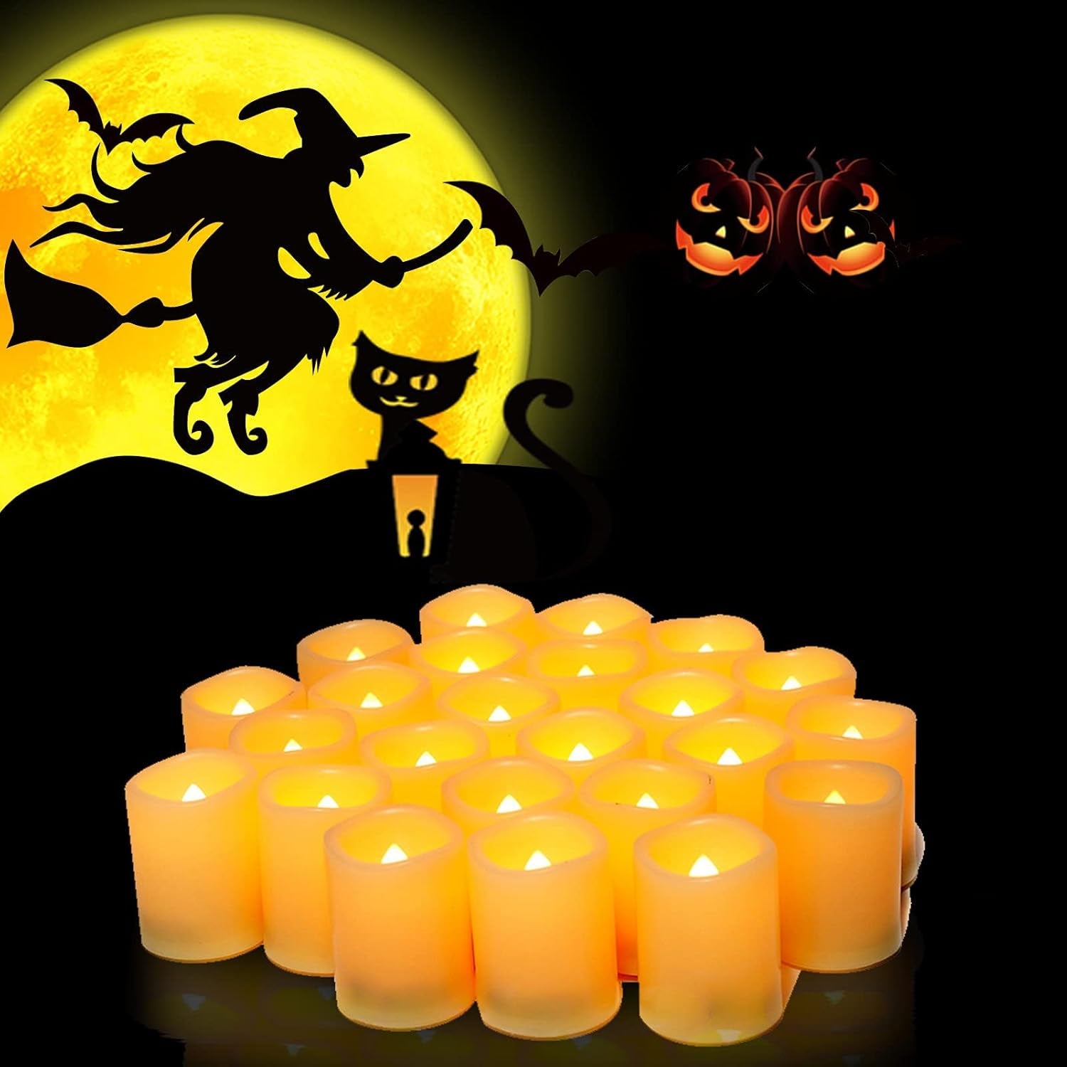 Battery Operated Flameless Votive Candles Tea Lights Set
